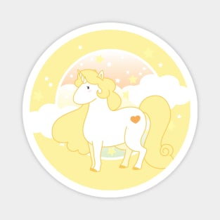 Yellow unicorn Magnet